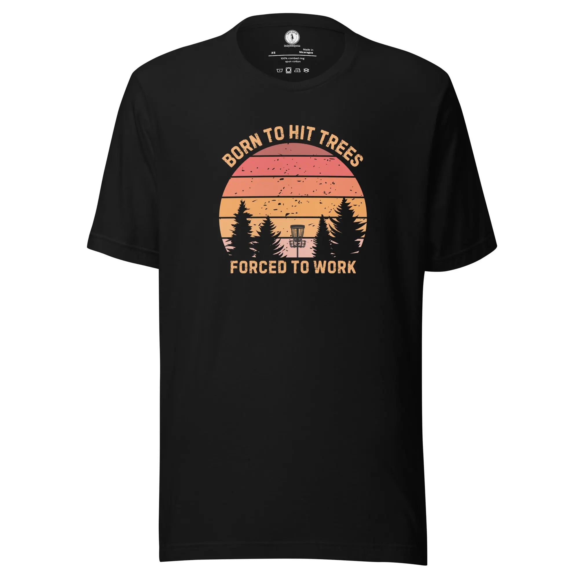 Born to Hit Trees Forced to Work Disc Golf T-shirt  