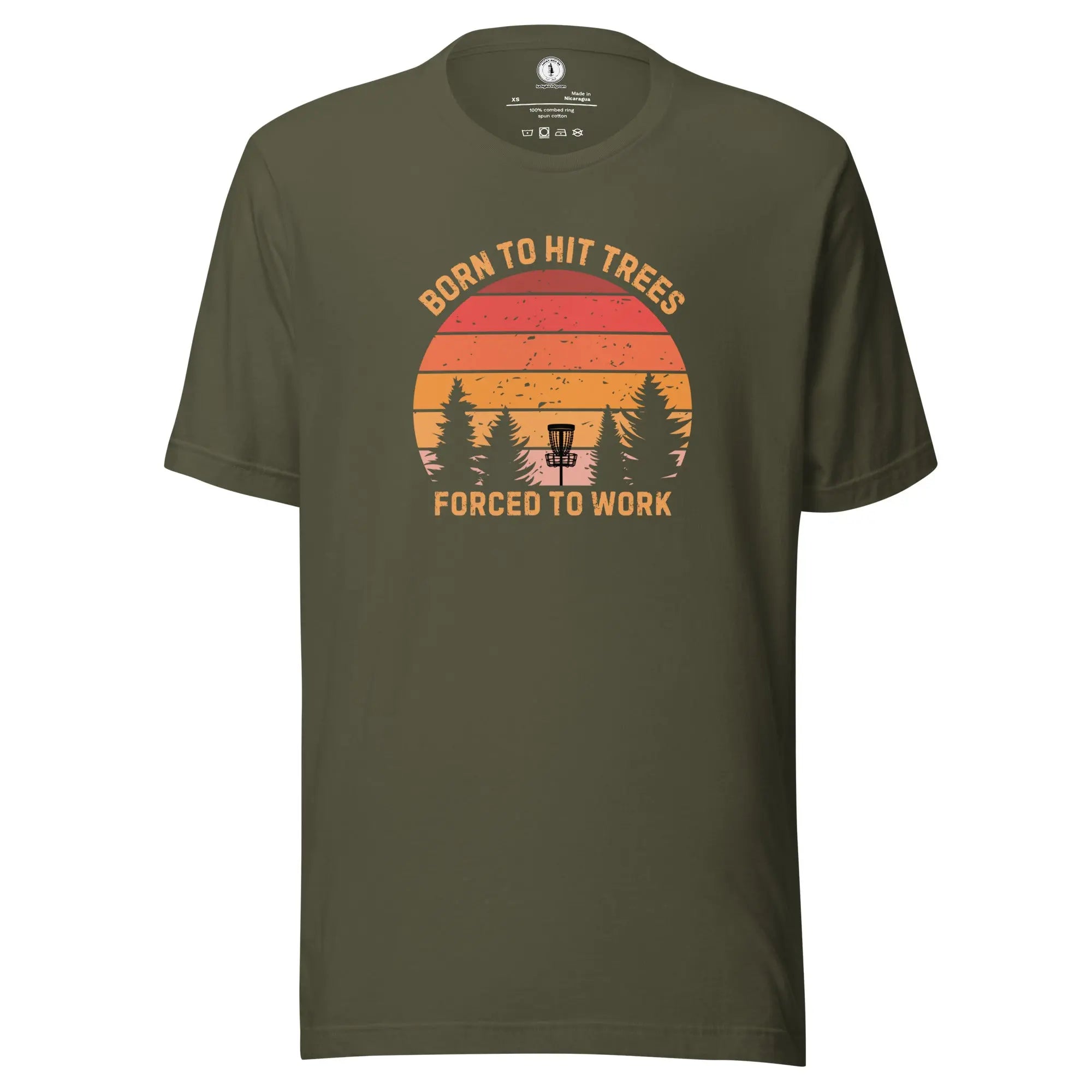 Born to Hit Trees Forced to Work Disc Golf T-shirt  