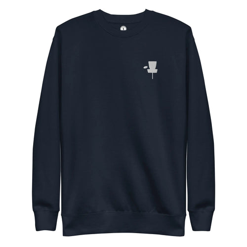 Disc Golf Basket Embroidered | Minimalist Disc Golf Sweatshirt  