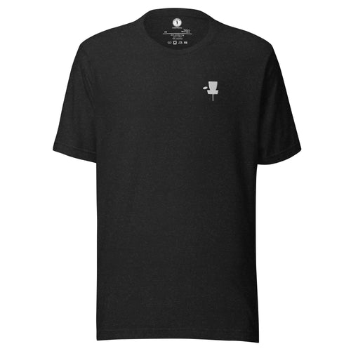 Disc Golf Basket Embroidered T-shirt | Minimalist Disc Golf Shirt  