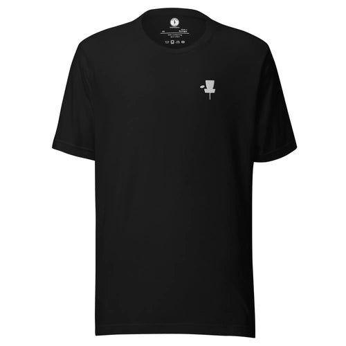 Disc Golf Basket Embroidered T-shirt | Minimalist Disc Golf Shirt  