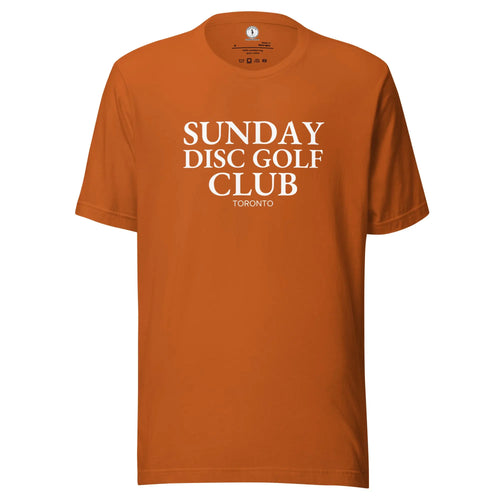 Custom City Sunday Disc Golf Club T-Shirt  